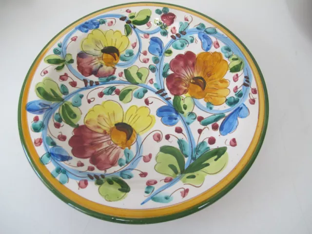 Wandteller - Zierteller aus Keramik Handbemalt Blumen *4*