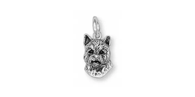 Norwich Terrier Charm Jewelry Sterling Silver Handmade Dog Charm NT2-C
