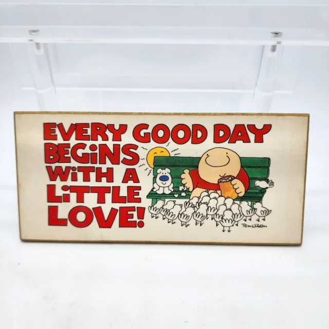 1980s Ziggy Plaque Desk Sign Every Good Day Begins With A Little Love Tom Wilson