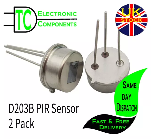 D203B TO5 PIR Infrared radial sensor P228 For use with Fresnel Lens  2 Pack 3