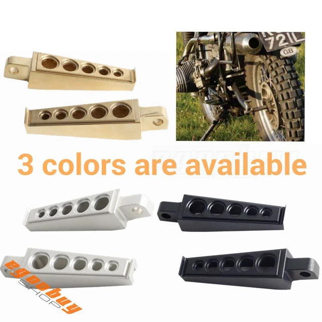 10mm Universal Motorcycle Footrest Cheese Hole Foot Pegs Support Fits Harley