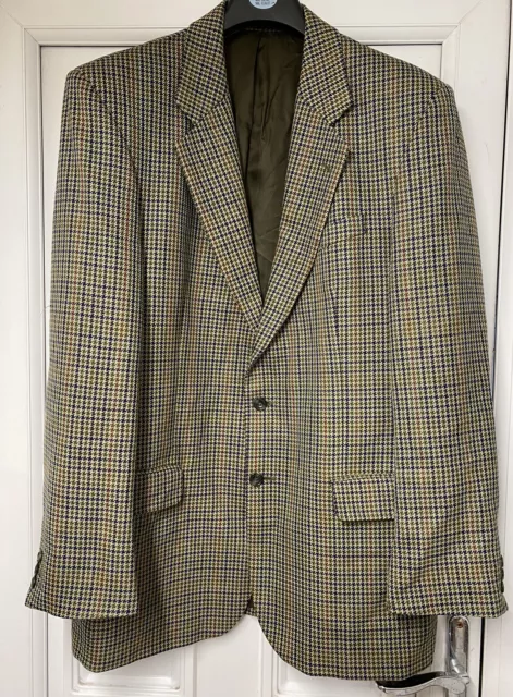 Giacca blazer M&S St Michael da uomo vintage pura lana nuova taglia UK M 42 lunga