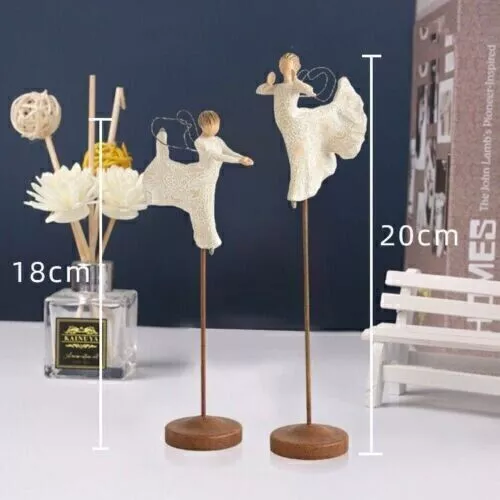 Christmas Gift 2pcs Angel Combination Nativity Set Willow-Tree Figurine!