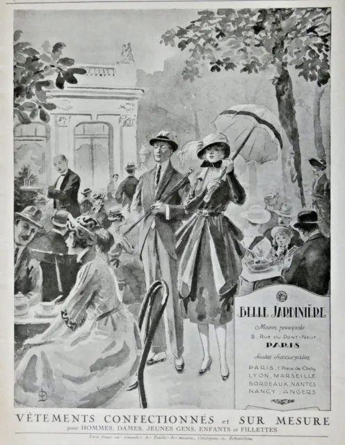 Publicité De Presse 1920 La Belle Jardinière La Plus Grande Maison Du Vêtements