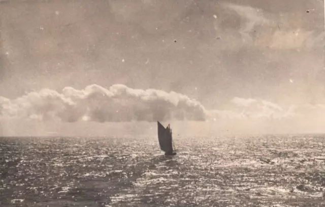 VTG Sailboat Ship on the Atlantic Ocean Photo Snapshot - From MS Batory 1936-37