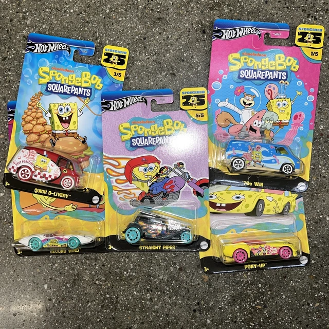 HOT WHEELS 2024 SPONGEBOB SQUAREPANTS 25th Anniversary COMPLETE SET 5x