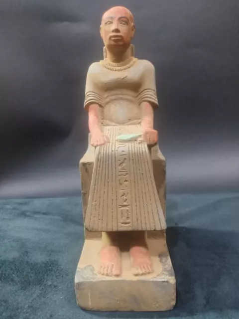 Ancient Egyptian Antiques Statue Pharaonic of Imhotep God Geometry Rare Egypt BC