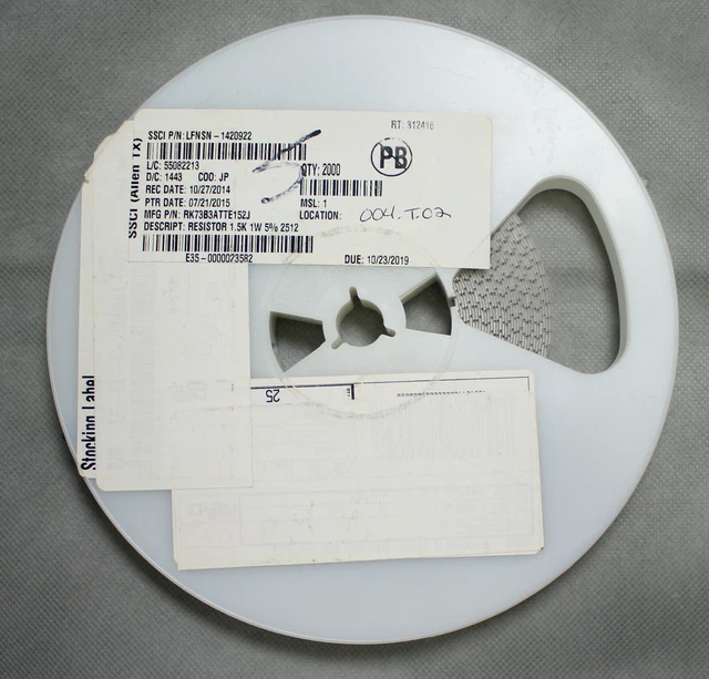 Bobina Di 2000 KOA Speer RK73B3ATTE152J 1.5 Kohm ±5% 1W Chip Resistore 2512