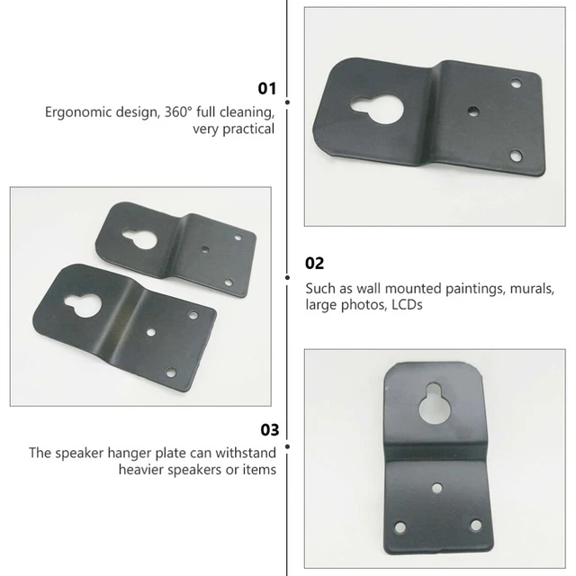 10 PIECES HANGER Plate for Surround Speaker Wall Mount Hook Connector £