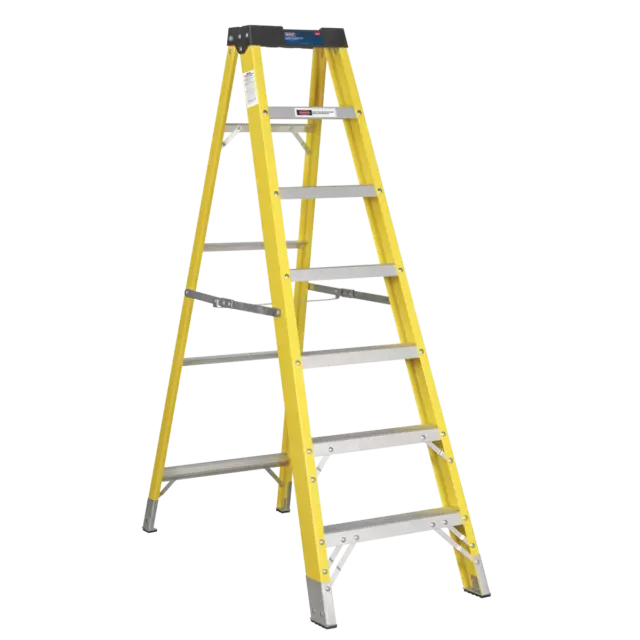 Sealey Fibreglass Step Ladder 6-Tread EN 131 - FSL7