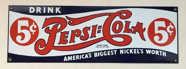 Plaque Tôle publicitaire non émaillée Pepsi cola 50cm x 50cm - Collection