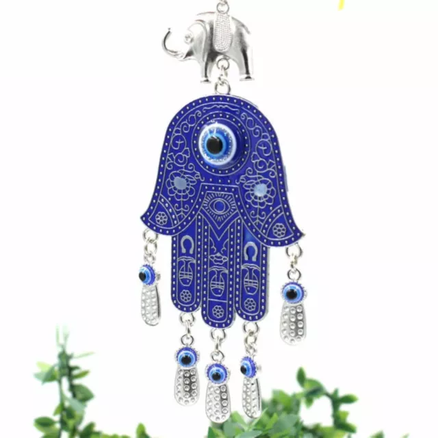 Turkish Blue Evil Eye Hamsa Hand Car Wall Hanging Decoration Amulets Hand