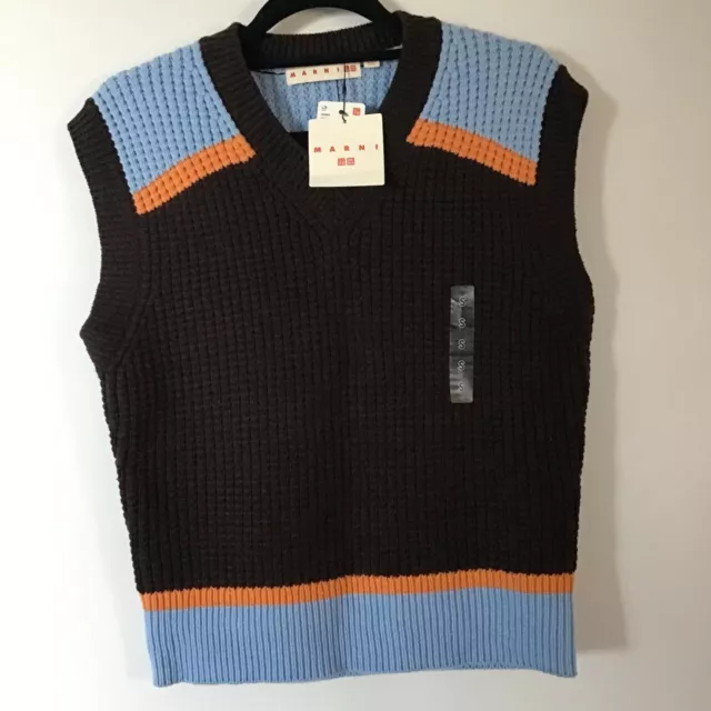 Marni x Uniqlo 'Popcorn' Knitted V-Neck Vest-Sweater / Size S / BNWT