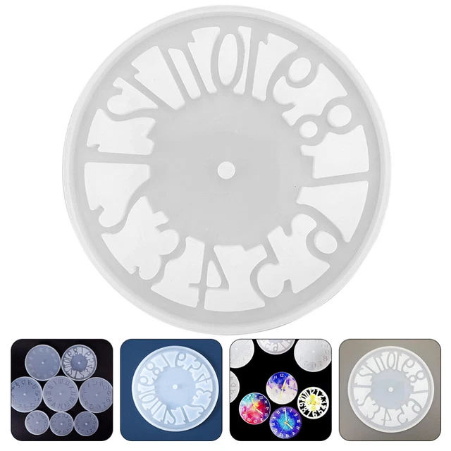 Timer Making Molds Clock Dial Mold Silicone Molds Resin Circle Stencil Crafts