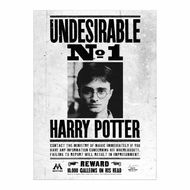 HARRY POTTER UNDESIRABLE No.1 Photo Frame Poster Mounted Canvas