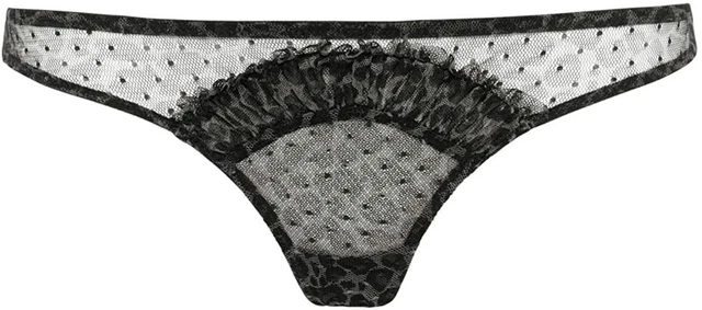String Dentelle Chantal Thomass - Collection So Shocking, Taille 40, Noir