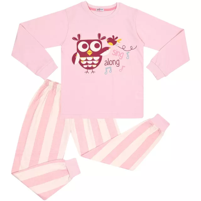 Set pigiami per bambine che cantano lungo la parte superiore inferiore inferiore del bambino rosa pigiami