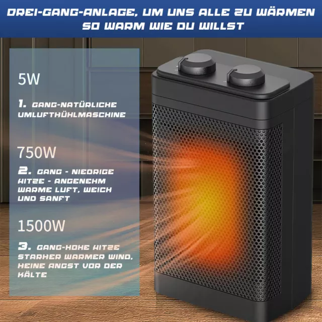 Infrarot Heizstrahler elektrisch Schnellheizer Heizlüfter Heizung 1200 Watt