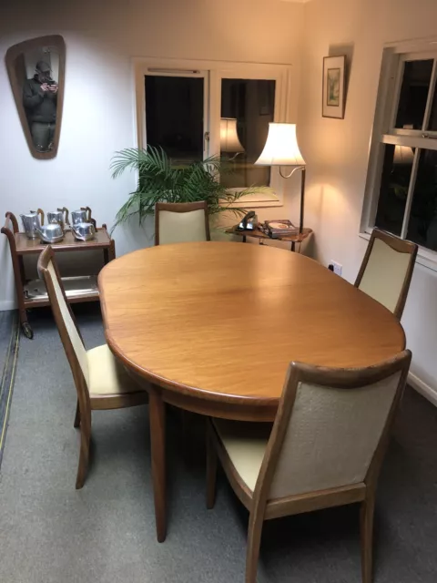 This Stunning Late 1960’s G Plan Extending Dining Table and 4 G Plan Chairs.