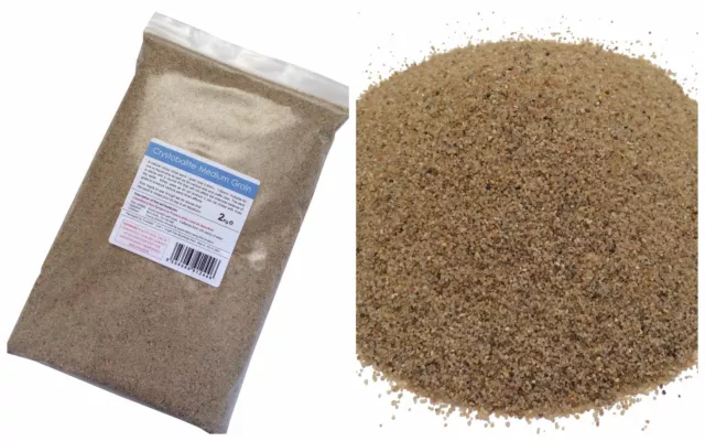 2kg Natural Colour Silica Sand - Medium Grain - Suitable for Arts and Crafts