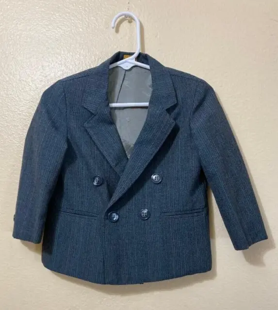 Vintage TFW Kidz Blue Pinstriped Suit Blazer & Slacks/Suit Pants Size 24 Months