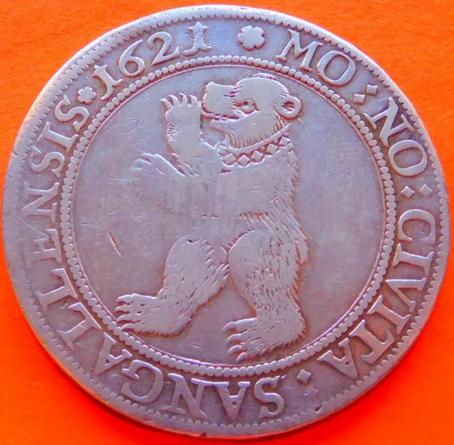 Suiza,  Moneda Tipo Crown, 1621. Plata.