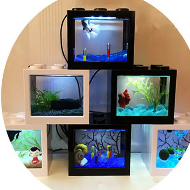USB Mini LED Tank Fish Small Aquarium Light Office Home Decor Kids Gift 3