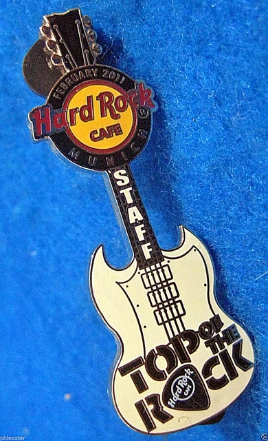 ERROR MUNICH STAFF TOP OF THE ROCK SG GIBSON HENDRIX GUITAR Hard Rock Cafe PIN