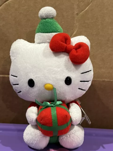 Ty Hello Kitty 2011 Beanie Baby Sanrio Christmas Holiday Gift 6” Plush Retired