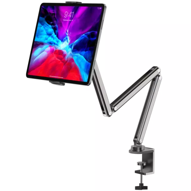 Tablet Stand Holder Long Arm Mount For Lazy Bed 360°Rotating Flexible Arm 7-12.9