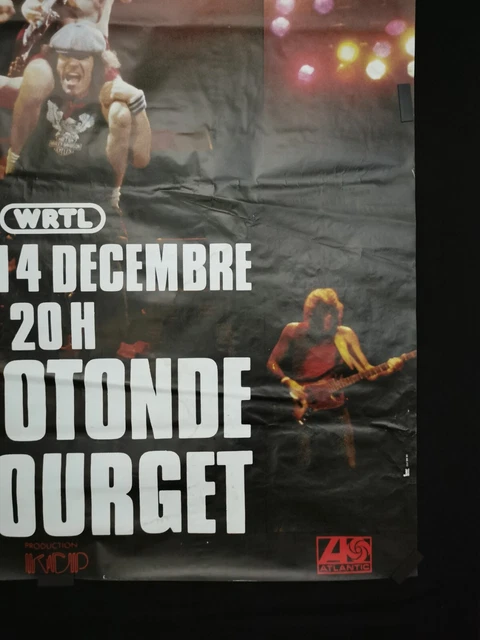 AC/DC - GRANDE affiche originale concert La Rotonde Paris 1982 - Poster ...