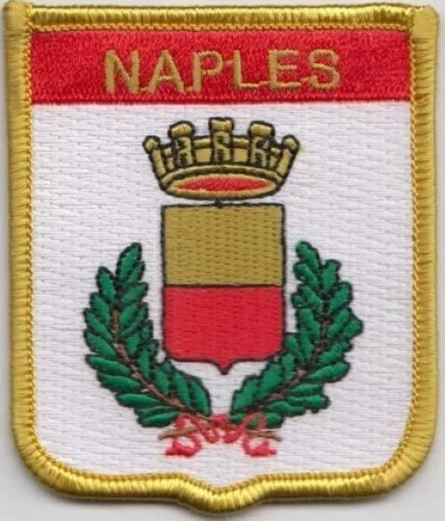 Italy Naples City Coat Of Arms Shield Embroidered Patch - LAST FEW