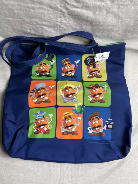 Disney Parks Store Pixar Toy Story Mr. Potato Head Tote Purse Hand Bag Navy Blue