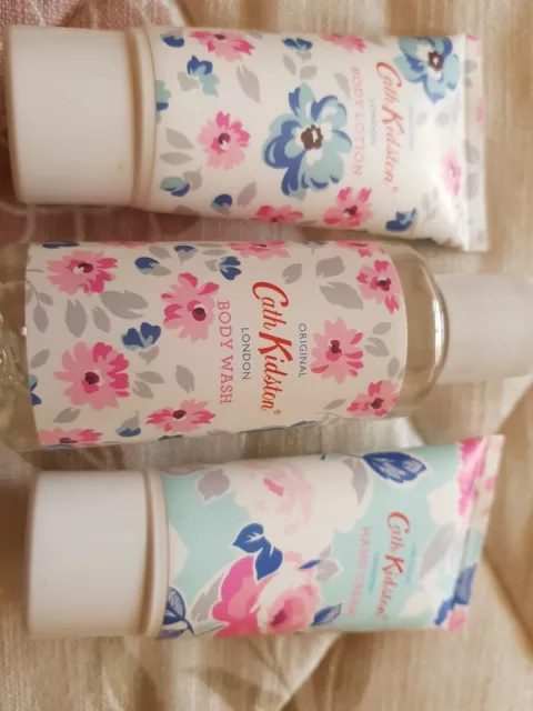 NEW Sealed Cath Kidston Hand Cream Body Lotion and Body Wash Wild Rose & Quince