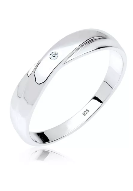 Ring Verlobungsring Silber 925 Diamant Echtschmuck Elegant Wickelring Elli