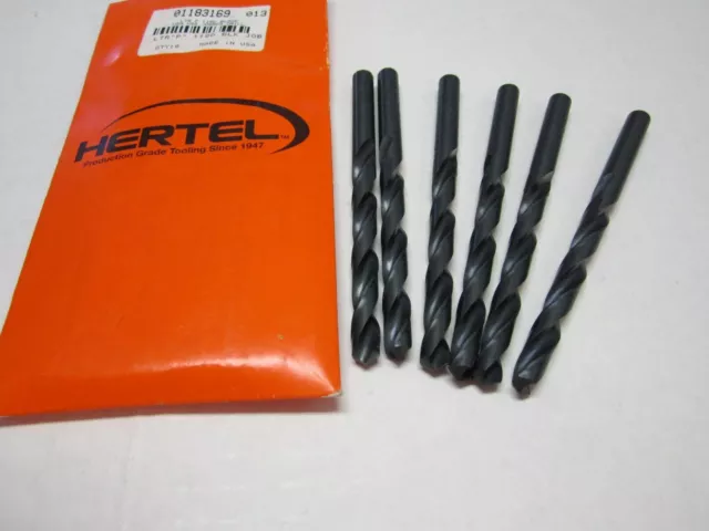 Lot of 6 Letter P High Speed Jobber Length Drill Bits 118 Degree Oxide