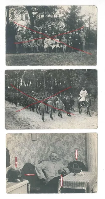 Doberan, Mecklenburg, 1. Küstenschutz-Kompanie, Bataillon Wismar, 3 Fotos, 1914