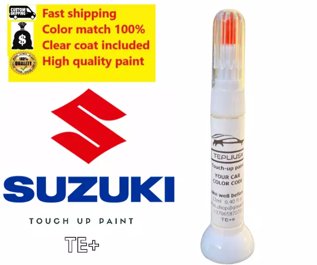 For SUZUKI VITARA SAVANNA IVORY ZQQ Touch up paint pen with brush SCRATCH REPAIR