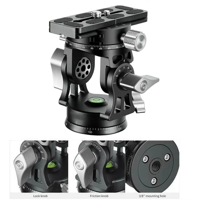 Leofoto VH-30R two-way head Monopod 2-way Panoramic Long Lens Head  bF
