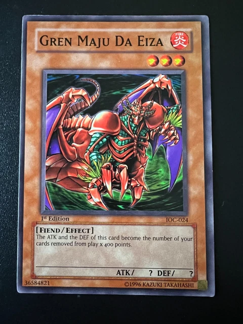 Yu-Gi-Oh! Gren Maju Da Eiza Card - IOC-024 1st Edition Common From Invasion Of Chaos