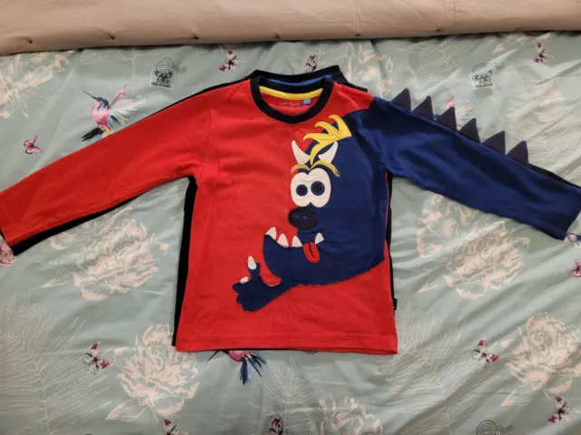 Jojo Maman Bebe Boys Dinosaur T-shirt Top 5-6yrs Monster Kide Seek 4-5yrs Bundle 2