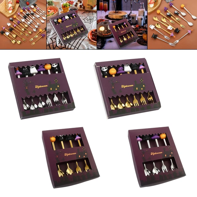 Lot de 12 fourchettes à dessert en inox - petites fourchettes à fruits