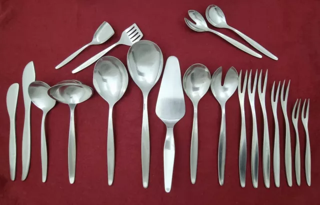 WMF Stockholm Cromargan Vorleger Servierbesteck 20 teilig Note 3