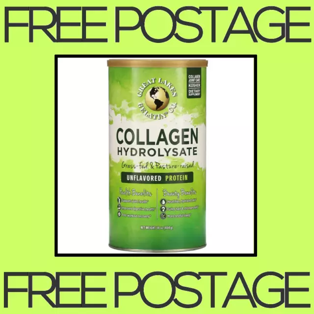 NEW Great Lakes Gelatin Co., Collagen Hydrolysate, Unflavored - 454 g 16 oz