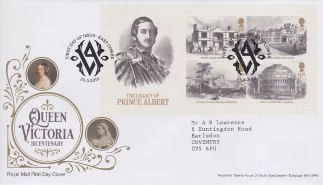 Gb Stamps Royal Mail Official Mini Sheet First Day Cover 2019 Prince Albert