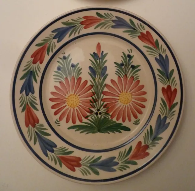 Assiette ancienne en faïence HB Quimper