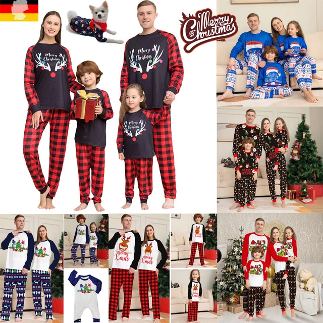 Christmas Family Matching Adult Kids Pyjamas Xmas Nightwear Pajamas Set Festive