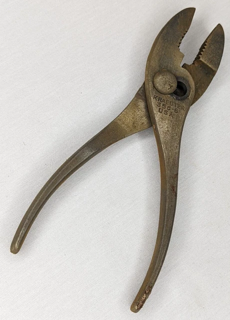 Vintage Slip Joint Pliers Kraeuter 356-6  Made In USA