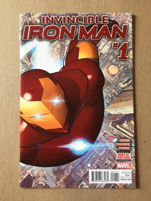 Invincible Iron Man V.2 #1 Brian Michael Bendis, David Marquez, Nm 1St Printing