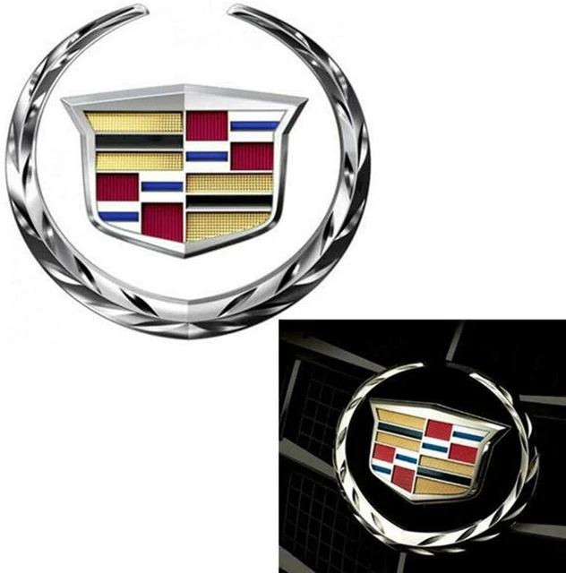 CADILLAC FRONT GRILLE 6" Emblem Hood Badge Logo Chrome Color Symbol New